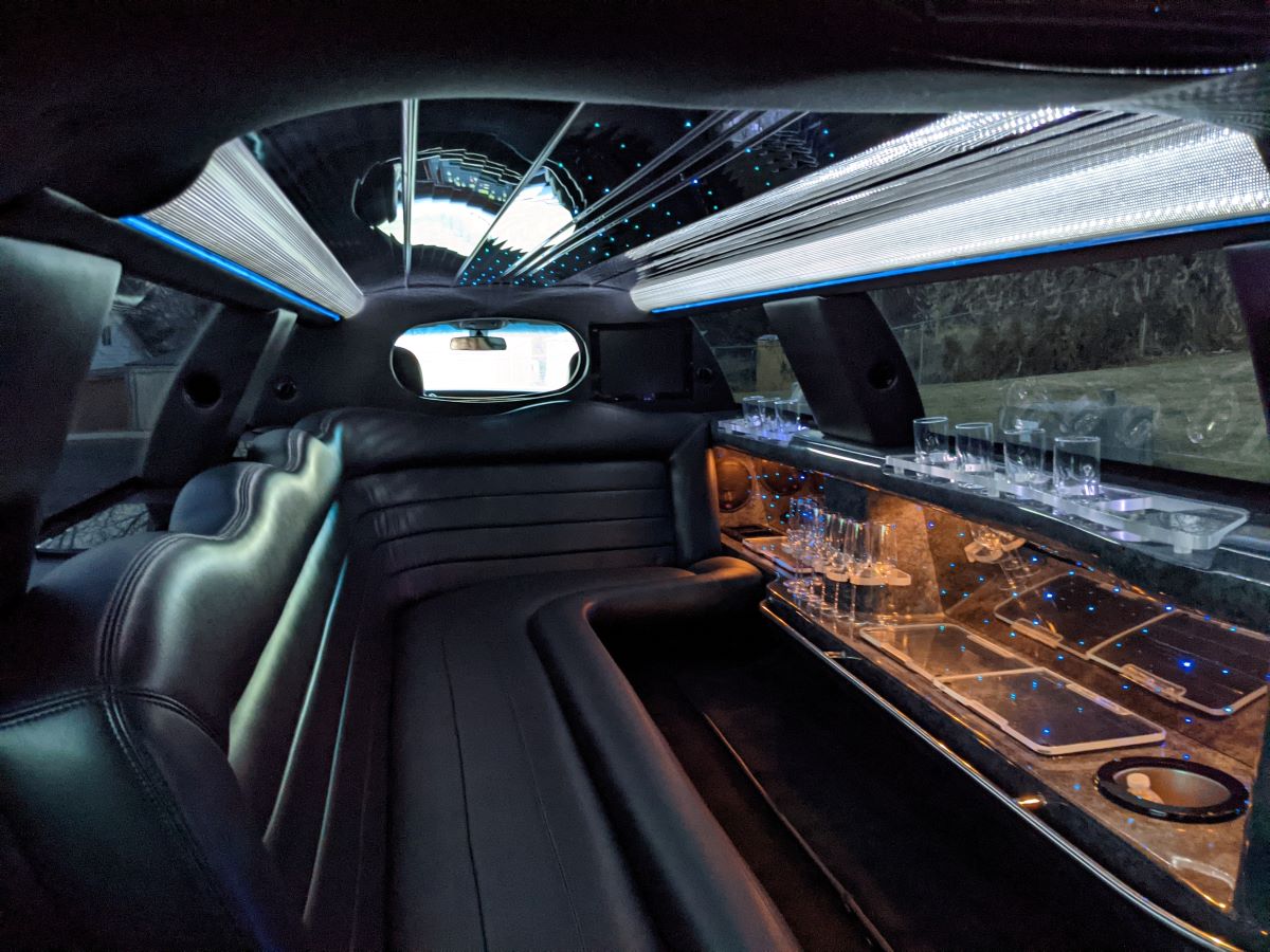 Classic stretch limo interior